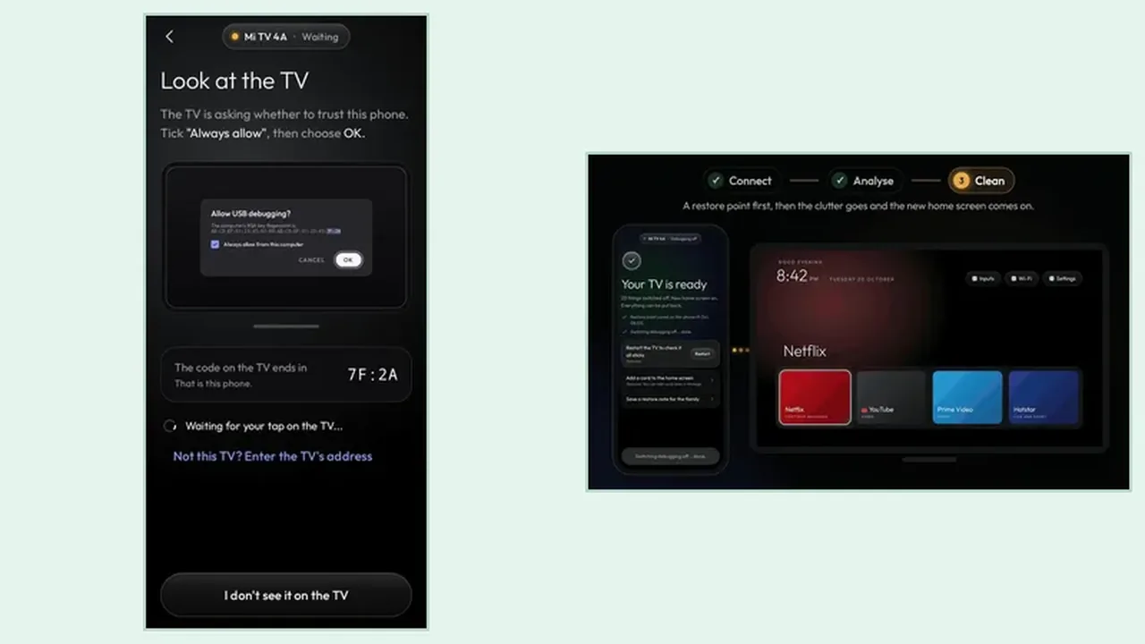 Clean Your TV for a shared family TV in the living room